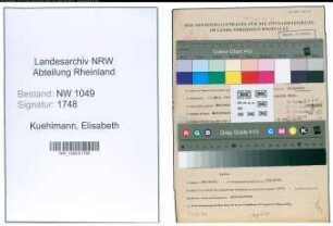 Entnazifizierung Elisabeth Kuehlmann , geb. 11.03.1906 (Lehrerin)