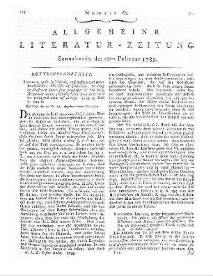 Magazin für die biblisch-orientalische Litteratur und gesammte Philologie. - Königsberg ; Leipzig : Hartung Th.1, Abschnitt 1. - 1788