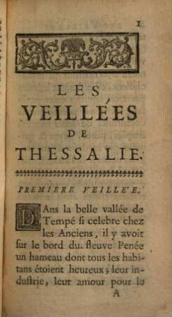 Les Veillées De Thessalie, 1