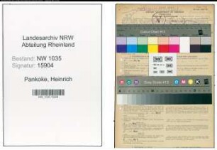 Entnazifizierung Heinrich Pankoke , geb. 25.03.1903 (Bergmann)
