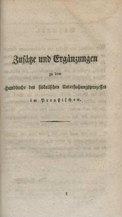 Zusätze und Ergänzungen ...