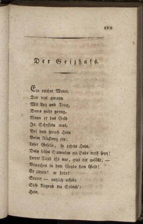 Der Geizhals. - Der Schuster.