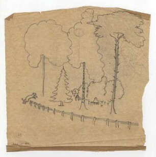[Schematische Baum- und Tiermotive]