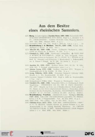 Aus dem Besitze eines rheinischen Sammlers (Nr. 1271-1603)