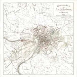 Fischer, Theodor; Aschaffenburg; Generalbaulinienplan - Lageplan