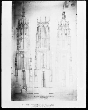Frankfurt, Dom, Aufriss des Turmes