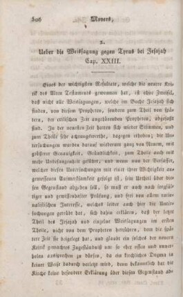 506-535 Ueber die Weissagung gegen Tyrus bei Jesajah Cap. XXIII.