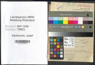 Entnazifizierung Josef Kipshoven , geb. 26.01.1892 (Sekretaer)
