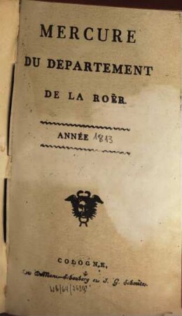 Mercure du Département de la Roër. 4. 1813