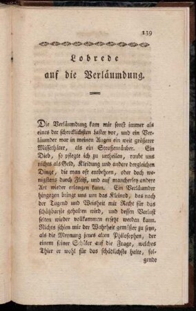 Lobrede auf die Verläumdung.