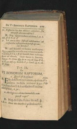 Tit. II. De Vi Bonorum Raptorum.