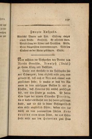 237-253, Zweyte Aufgabe.