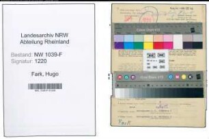 Entnazifizierung Hugo Fark , geb. 14.10.1912 (Lehrer)