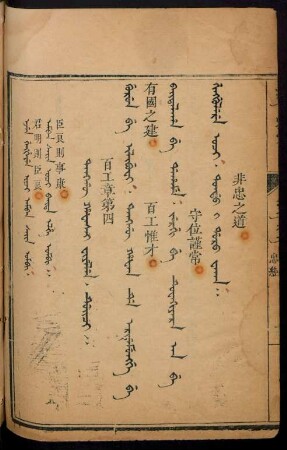 Tanggû hafasai fiyelen = 百工章第四
