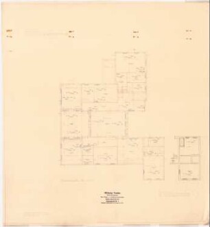 Villa von der Heydt, Berlin-Tiergarten Umbau: Grundriss Obergeschoss mit Einzeichnug der Heizkörper 1:100