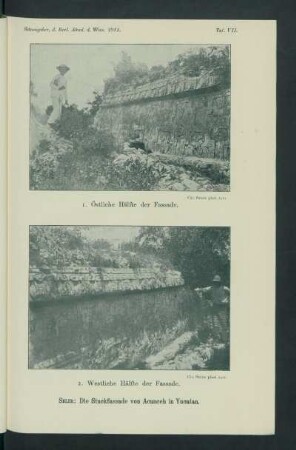 Taf. VII.: 1. Östliche Hälfte der Fassade [und] 2. Westliche Hälfte der Fassade