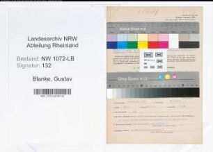 Entnazifizierung Gustav Blanke , geb. 27.02.1884 (Polsterer)