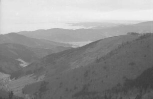 Feldberg: Blick vom Schauinsland auf Wolkenmeer im Rheintal, nach Norden