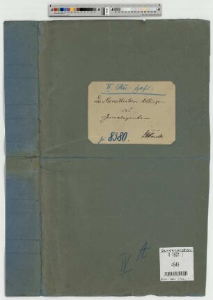 Die monatlichen Meldungen des Generalagenten