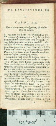 Caput XIX. Excusatio quam pervulgatum, & multiplex sit vitium.