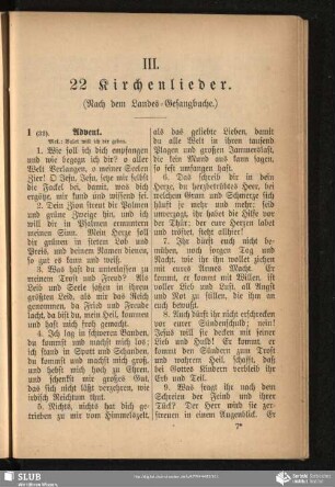 III. 22 Kirchenlieder