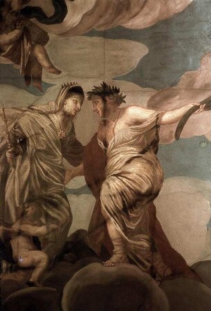 Szene der antiken Geschichte: Kleopatra und Marcus Antonius (?)