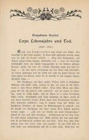 Dreizehntes Kapitel. Letzte Lebensjahre und Tod