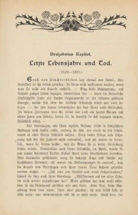 Dreizehntes Kapitel. Letzte Lebensjahre und Tod