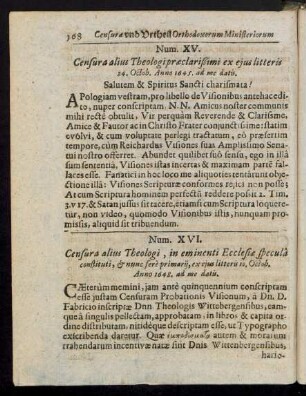 Num. XV. - XVI.