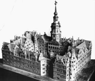 Dresden, ehem. Residenzschloss, Zustand 16. Jh., Modell