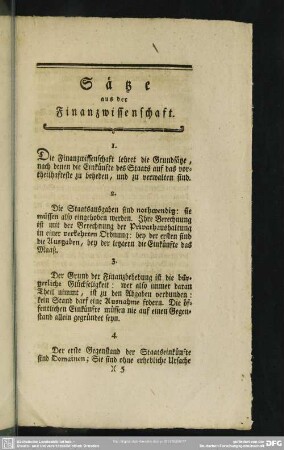 Sätze aus der Finanzwissenschaft