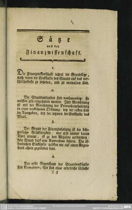 Sätze aus der Finanzwissenschaft