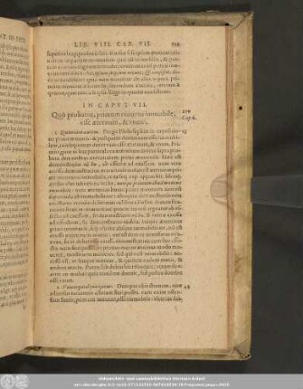 In Caput VII. Quo probatur, primum movens immobile, effe aeternum, & unum.