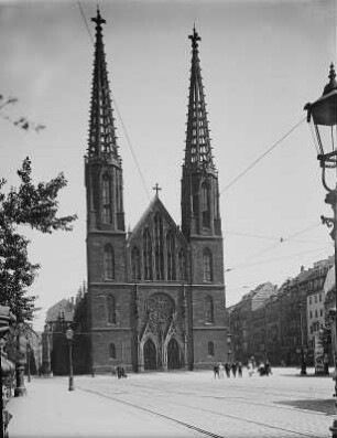 Dresden, Sophienkirche, Turmfront, Ansicht von Westen