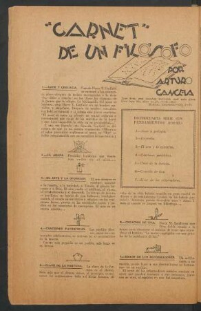 "Carnet" de un filósofo