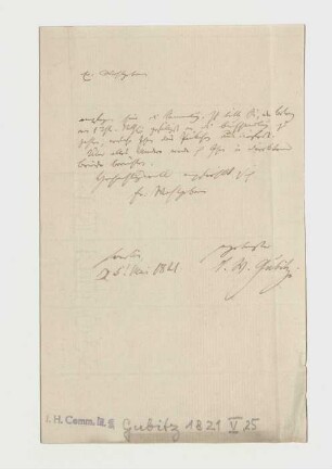 Brief von Friedrich W. Gubitz an Joseph Heller