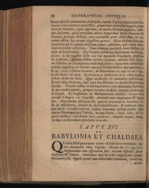 Caput XVI. De Babylonia Et Chaldaea