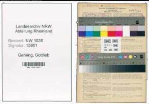 Entnazifizierung Gottlieb Gehring , geb. 20.12.1894 (Bergmann)
