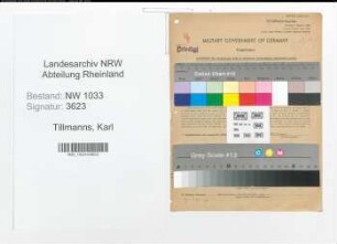 Entnazifizierung Karl Tillmanns , geb. 23.11.1902 (Polizist)