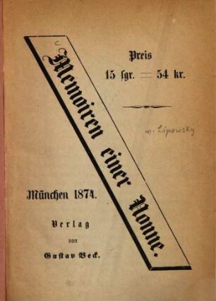 Memoiren einer Nonne