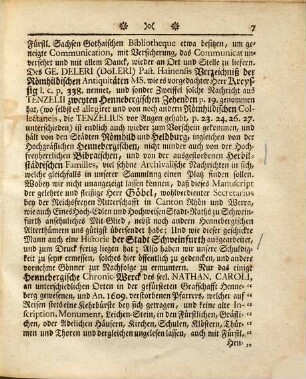 Vorläuffige Nachricht, wie die Analecta Hennebergensia, Oder: Sammlungen Hennebergischer Merckwürdigkeiten, Welche unter Göttlichen Beystande von etlichen Mit-Gliedern Der Kön. Pohlnischen und Chur-Sächsischen Societät Christlicher Liebe und Wissenschafften Des Hennebergischen Creysses unternommen worden, eingerichtet und heraus gegeben werden sollen