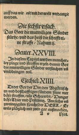 Die sechste ursach.
