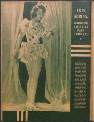 Iris Adrian, un modelo de bailarina para carnaval [Fotografía]