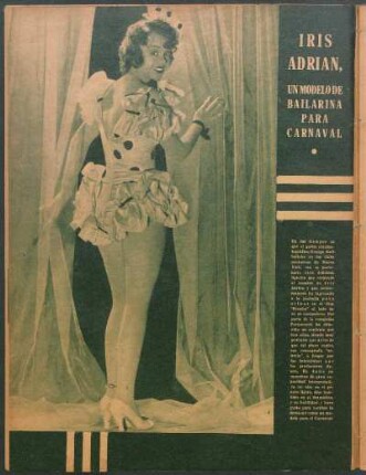 Iris Adrian, un modelo de bailarina para carnaval [Fotografía]