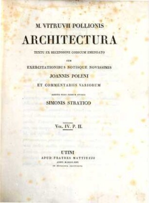 M. Vitruvii Pollionis Architectura, 4,2