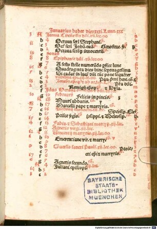 Breviarium Cisterciense : [1-3], 1. Kalendarium