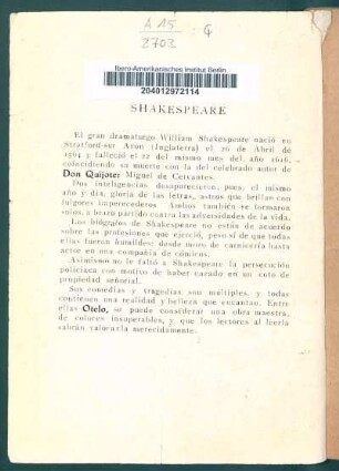 Shakespeare - [Biografía]