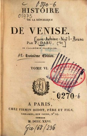 Histoire de la république de Venise, 6