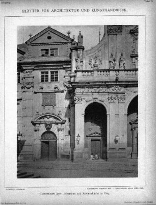 Tafel 79: Clementinum (jetzt Universität) und Salvatorkirche in Prag