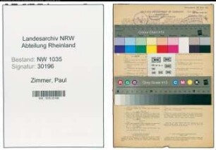 Entnazifizierung Paul Zimmer , geb. 18.12.1908 (Bergmann)